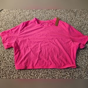 Neon Pink SKIMS Crop Top